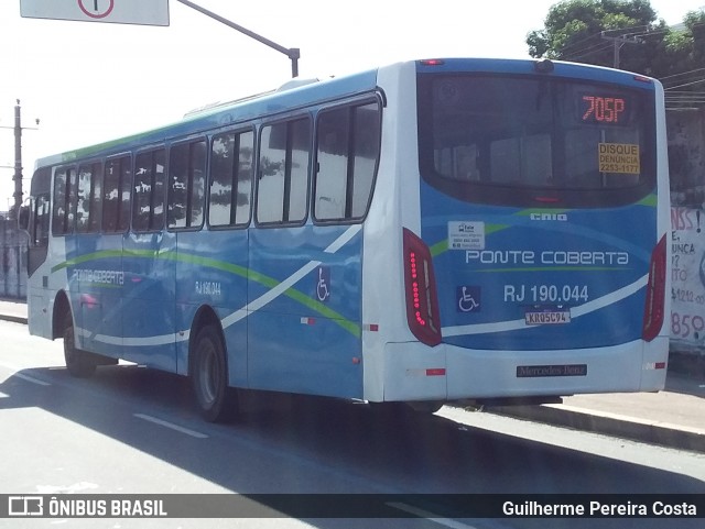 Viação Ponte Coberta RJ 190.044 na cidade de Rio de Janeiro, Rio de Janeiro, Brasil, por Guilherme Pereira Costa. Número da foto: #12372230.
