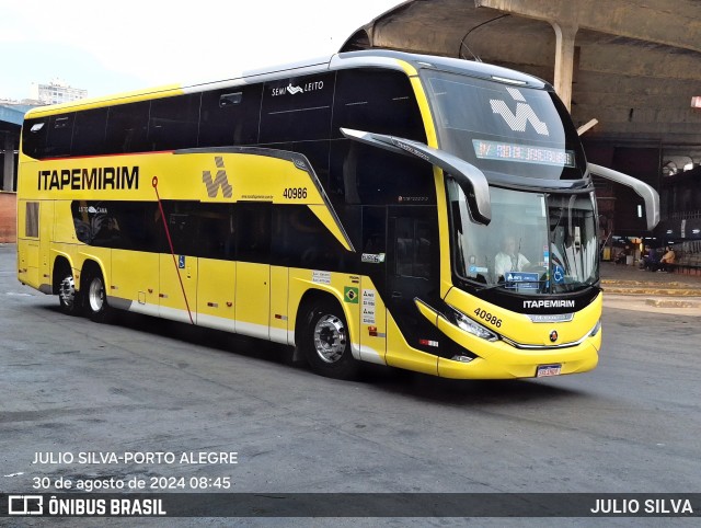 Viação Nova Itapemirim 40986 na cidade de Porto Alegre, Rio Grande do Sul, Brasil, por JULIO SILVA. Número da foto: #12370852.