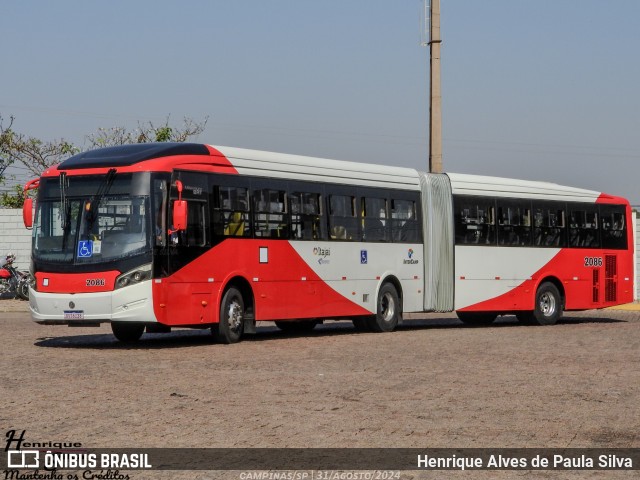 Itajaí Transportes Coletivos 2086 na cidade de Campinas, São Paulo, Brasil, por Henrique Alves de Paula Silva. Número da foto: #12372179.