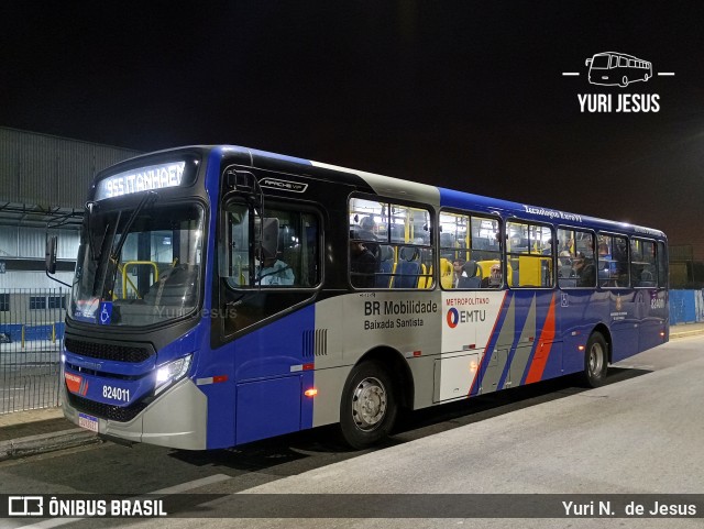BR Mobilidade Baixada Santista 824011 na cidade de Praia Grande, São Paulo, Brasil, por Yuri N.  de Jesus. Número da foto: #12303331.