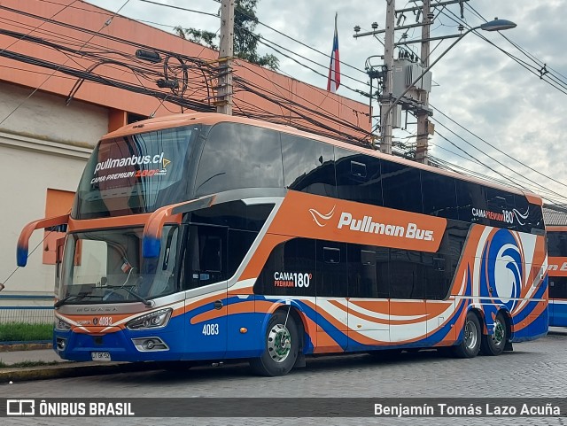 Pullman Bus 4083 na cidade de Estación Central, Santiago, Metropolitana de Santiago, Chile, por Benjamín Tomás Lazo Acuña. Número da foto: #12304972.