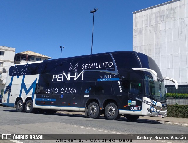Empresa de Ônibus Nossa Senhora da Penha 60080 na cidade de Balneário Camboriú, Santa Catarina, Brasil, por Andrey  Soares Vassão. Número da foto: #12303533.