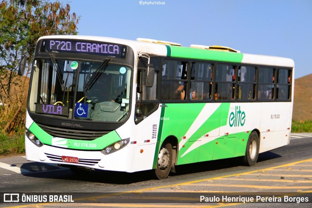 Viação Elite RJ 176.020 na cidade de Volta Redonda, Rio de Janeiro, Brasil, por Paulo Henrique Pereira Borges. Número da foto: #12302757.