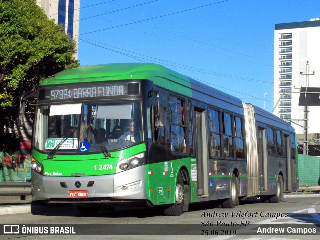 Viação Gato Preto 1 2474 na cidade de São Paulo, São Paulo, Brasil, por Andrew Campos. Número da foto: #12307565.