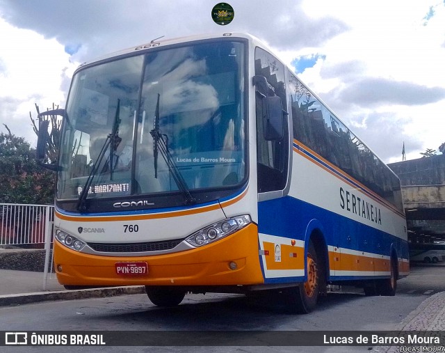 Viação Sertaneja 760 na cidade de Belo Horizonte, Minas Gerais, Brasil, por Lucas de Barros Moura. Número da foto: #12305850.