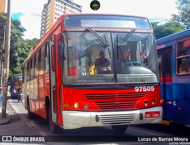 Viação Belo Monte Transportes Coletivos 97505 na cidade de Belo Horizonte, Minas Gerais, Brasil, por Lucas de Barros Moura. Número da foto: #12305887.