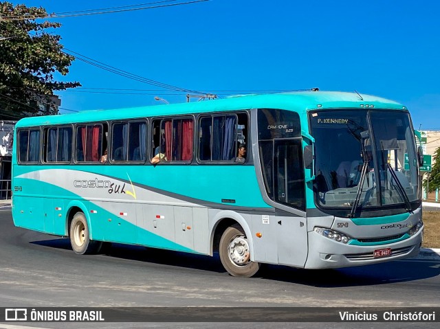 Costa Sul Transportes e Turismo 5543 na cidade de Marataízes, Espírito Santo, Brasil, por Vinícius  Christófori. Número da foto: #12305716.