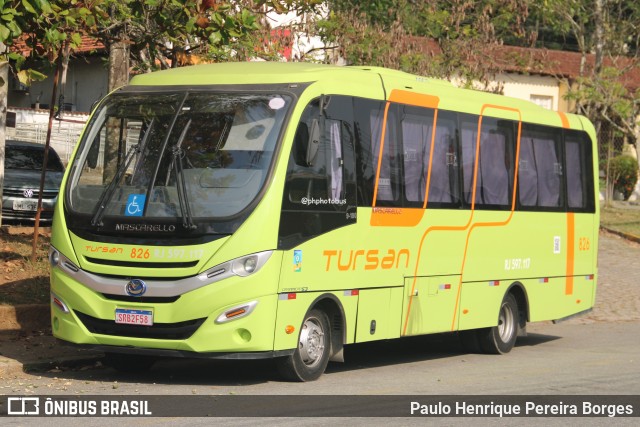Tursan - Turismo Santo André 826 na cidade de Piraí, Rio de Janeiro, Brasil, por Paulo Henrique Pereira Borges. Número da foto: #12307407.