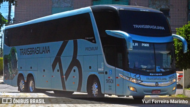 Transbrasiliana Transportes e Turismo 91501 na cidade de Belém, Pará, Brasil, por Yuri Ferreira Marinho. Número da foto: #12305493.
