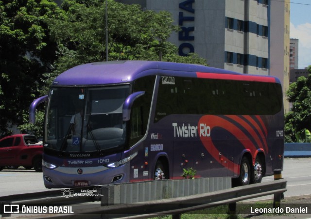 Twister Rio Transporte e Turismo 1040 na cidade de Aparecida, São Paulo, Brasil, por Leonardo Daniel. Número da foto: #12306923.
