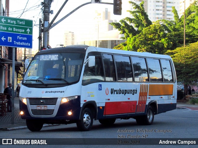 Auto Viação Urubupungá 5110 na cidade de São Paulo, São Paulo, Brasil, por Andrew Campos. Número da foto: #12309883.