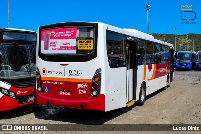 Auto Viação Palmares D17157 na cidade de Rio de Janeiro, Rio de Janeiro, Brasil, por Lucas Diniz. Número da foto: #12309422.