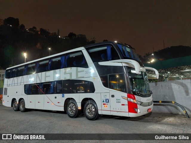 Auto Viação Catarinense 3512 na cidade de Santos, São Paulo, Brasil, por Guilherme Silva. Número da foto: #12307846.