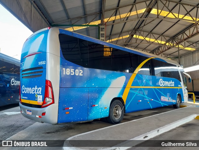 Viação Cometa 18502 na cidade de Praia Grande, São Paulo, Brasil, por Guilherme Silva. Número da foto: #12307855.