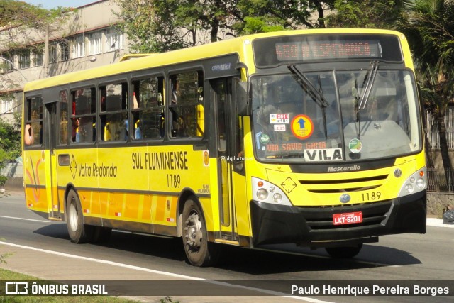 Viação Sul Fluminense 1189 na cidade de Volta Redonda, Rio de Janeiro, Brasil, por Paulo Henrique Pereira Borges. Número da foto: #12309452.