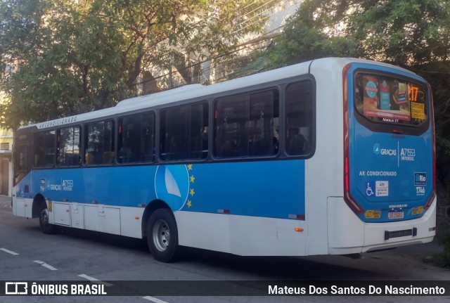 Viação Nossa Senhora das Graças A71553 na cidade de Rio de Janeiro, Rio de Janeiro, Brasil, por Mateus Dos Santos Do Nascimento. Número da foto: #12310228.