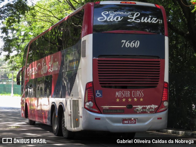 Expresso São Luiz 7660 na cidade de São Paulo, São Paulo, Brasil, por Gabriel Oliveira Caldas da Nobrega. Número da foto: #12308440.