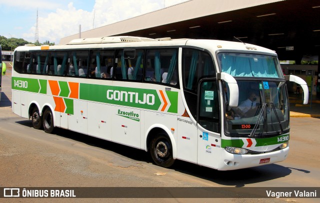 Empresa Gontijo de Transportes 14310 na cidade de Foz do Iguaçu, Paraná, Brasil, por Vagner Valani. Número da foto: #12309723.