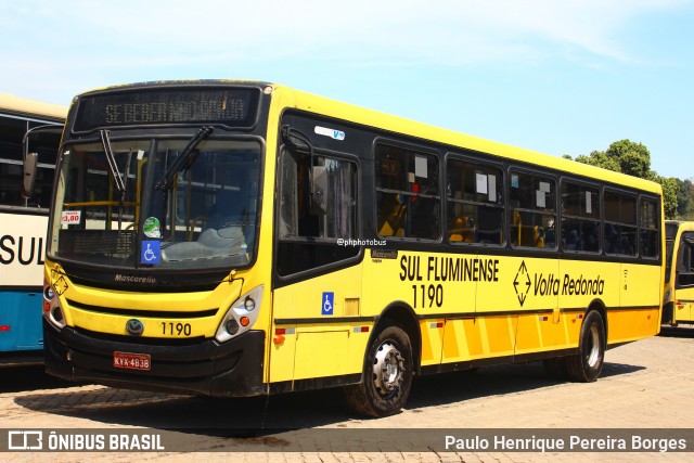 Viação Sul Fluminense 1190 na cidade de Volta Redonda, Rio de Janeiro, Brasil, por Paulo Henrique Pereira Borges. Número da foto: #12309454.