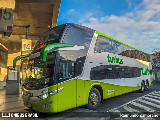 TurBus 2693 na cidade de Viña del Mar, Valparaíso, Valparaíso, Chile, por Raimundo Zamorano. Número da foto: #12308788.