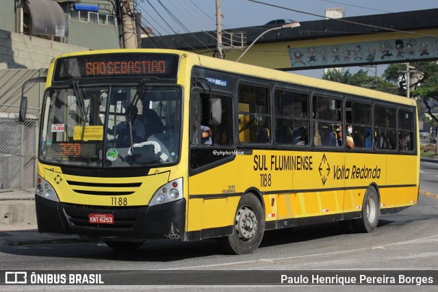 Viação Sul Fluminense 1188 na cidade de Volta Redonda, Rio de Janeiro, Brasil, por Paulo Henrique Pereira Borges. Número da foto: #12309450.