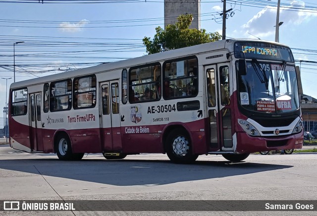 Transurb AE-30504 na cidade de Belém, Pará, Brasil, por Samara Goes. Número da foto: #12308078.