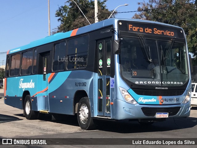 Auto Ônibus Fagundes RJ 101.062 na cidade de Niterói, Rio de Janeiro, Brasil, por Luiz Eduardo Lopes da Silva. Número da foto: #12311243.