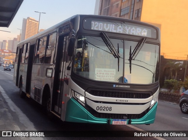 Auto Viação Urubupungá 00208 na cidade de Osasco, São Paulo, Brasil, por Rafael Lopes de Oliveira. Número da foto: #12310552.