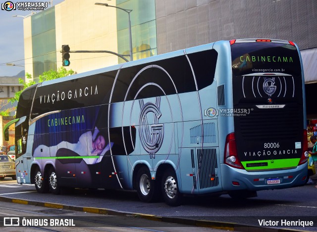 Viação Garcia 80006 na cidade de Rio de Janeiro, Rio de Janeiro, Brasil, por Victor Henrique. Número da foto: #12312978.