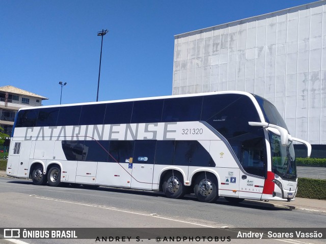 Auto Viação Catarinense 321320 na cidade de Balneário Camboriú, Santa Catarina, Brasil, por Andrey  Soares Vassão. Número da foto: #12312184.