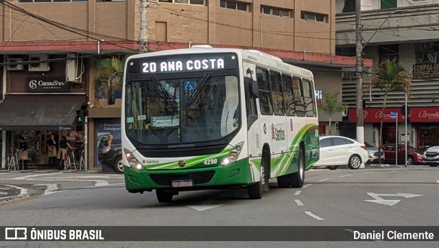 Viação Piracicabana Santos 4290 na cidade de Santos, São Paulo, Brasil, por Daniel Clemente. Número da foto: #12310702.