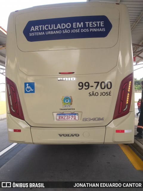 Auto Viação São José dos Pinhais 99-700 na cidade de São José dos Pinhais, Paraná, Brasil, por JONATHAN EDUARDO CANTOR. Número da foto: #12310775.