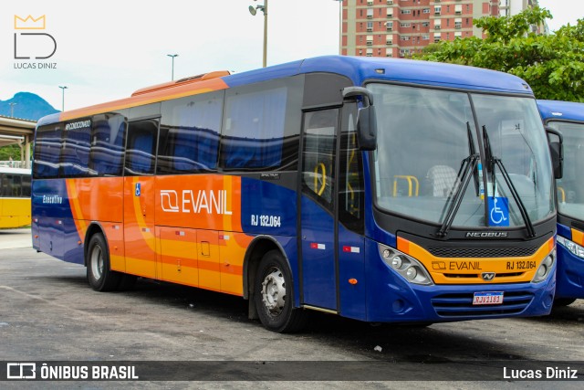 Evanil Transportes e Turismo RJ 132.064 na cidade de Rio de Janeiro, Rio de Janeiro, Brasil, por Lucas Diniz. Número da foto: #12312221.