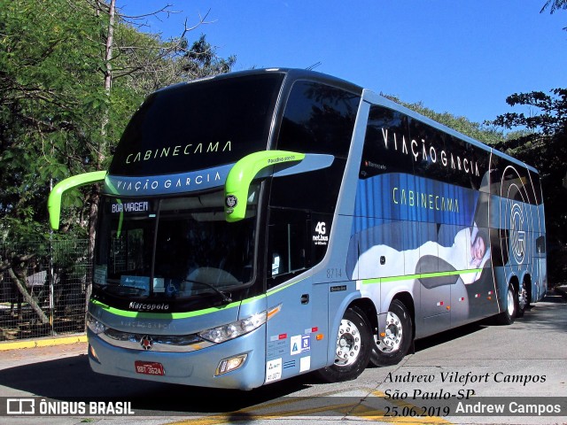 Viação Garcia 8714 na cidade de São Paulo, São Paulo, Brasil, por Andrew Campos. Número da foto: #12314665.