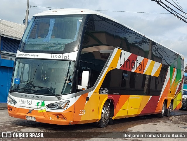 Buses Linatal 229 na cidade de Estación Central, Santiago, Metropolitana de Santiago, Chile, por Benjamín Tomás Lazo Acuña. Número da foto: #12313340.