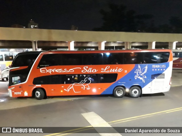Expresso São Luiz 9090 na cidade de Ribeirão Preto, São Paulo, Brasil, por Daniel Aparecido de Souza. Número da foto: #12313265.