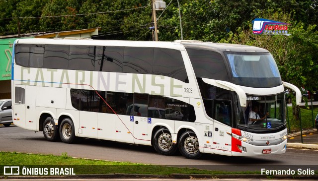 Auto Viação Catarinense 3503 na cidade de Foz do Iguaçu, Paraná, Brasil, por Fernando Solis. Número da foto: #12316199.