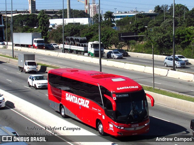 Viação Santa Cruz 22519 na cidade de São Paulo, São Paulo, Brasil, por Andrew Campos. Número da foto: #12317735.