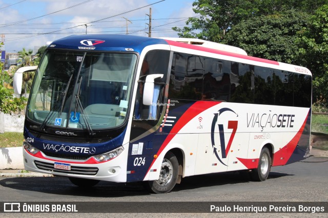 Viação Sete 024 na cidade de Teresina, Piauí, Brasil, por Paulo Henrique Pereira Borges. Número da foto: #12316959.