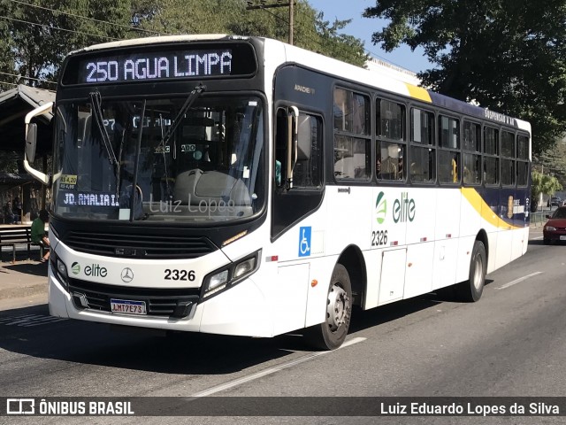 Viação Elite 2326 na cidade de Volta Redonda, Rio de Janeiro, Brasil, por Luiz Eduardo Lopes da Silva. Número da foto: #12316131.