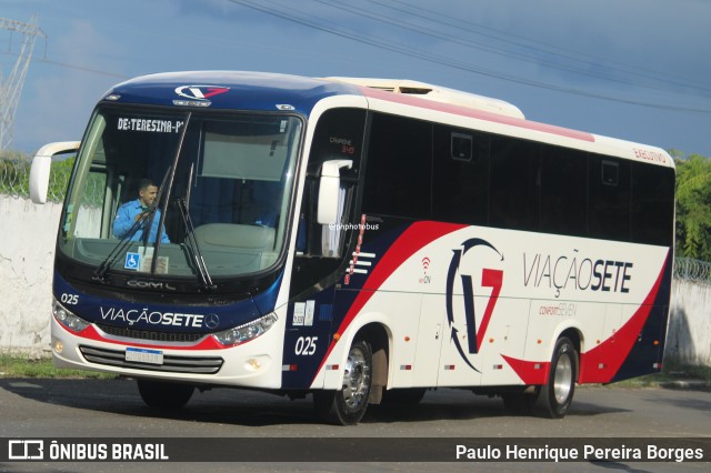Viação Sete 025 na cidade de Teresina, Piauí, Brasil, por Paulo Henrique Pereira Borges. Número da foto: #12317057.