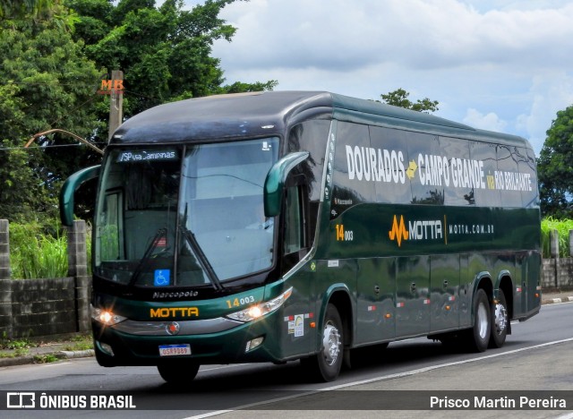 Viação Motta 14003 na cidade de Campinas, São Paulo, Brasil, por Prisco Martin Pereira. Número da foto: #12315052.