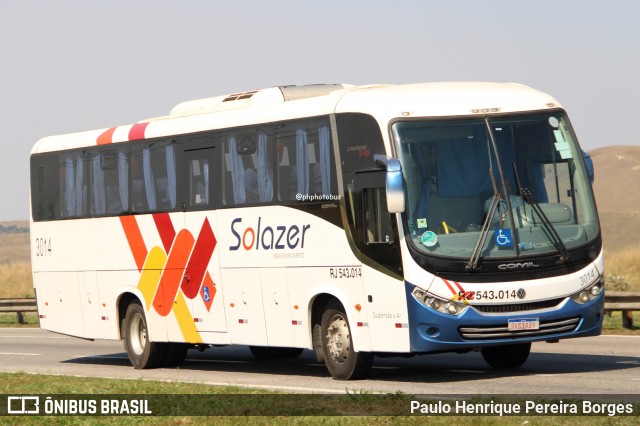Solazer Transportes e Turismo 3014 na cidade de Porto Real, Rio de Janeiro, Brasil, por Paulo Henrique Pereira Borges. Número da foto: #12374466.