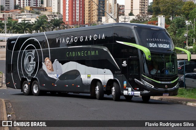 Viação Garcia 86059 na cidade de Ribeirão Preto, São Paulo, Brasil, por Flavio Rodrigues Silva. Número da foto: #12375271.