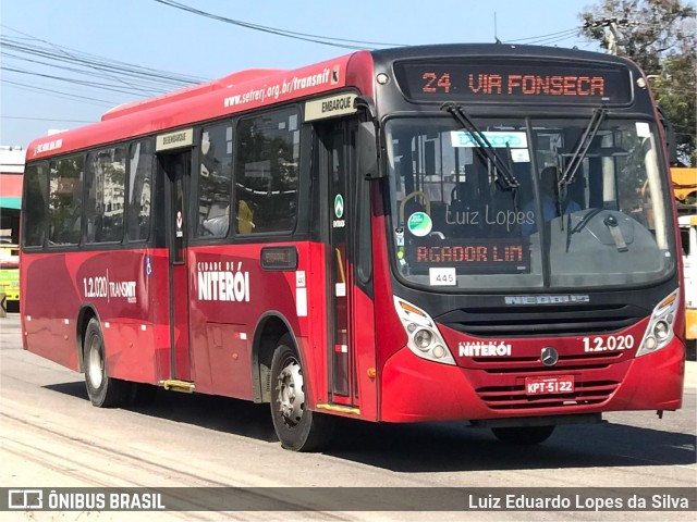 Transportes Peixoto 1.2.020 na cidade de Niterói, Rio de Janeiro, Brasil, por Luiz Eduardo Lopes da Silva. Número da foto: #12373817.