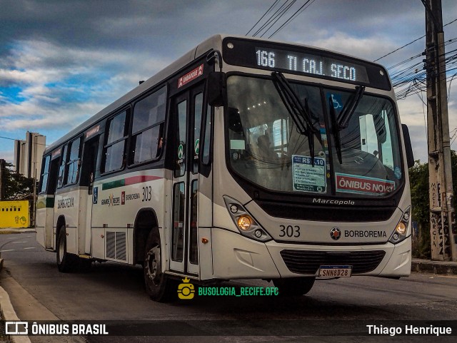 Borborema Imperial Transportes 303 na cidade de Recife, Pernambuco, Brasil, por Thiago Henrique. Número da foto: #12373046.