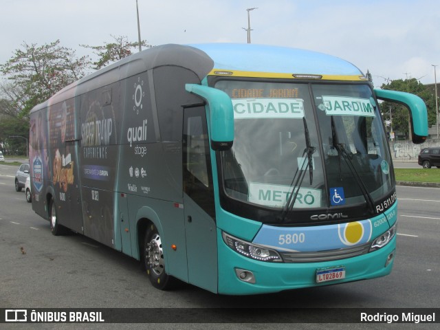 Doce Rio Fretamento e Turismo 5800 na cidade de Rio de Janeiro, Rio de Janeiro, Brasil, por Rodrigo Miguel. Número da foto: #12375553.