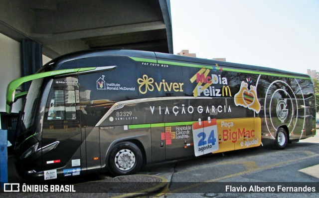 Viação Garcia 82329 na cidade de Sorocaba, São Paulo, Brasil, por Flavio Alberto Fernandes. Número da foto: #12373301.
