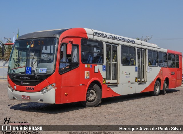 Itajaí Transportes Coletivos 2059 na cidade de Campinas, São Paulo, Brasil, por Henrique Alves de Paula Silva. Número da foto: #12375406.