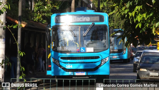 FAOL - Friburgo Auto Ônibus 584 na cidade de Nova Friburgo, Rio de Janeiro, Brasil, por Leonardo Correa Gomes Martins. Número da foto: #12374343.